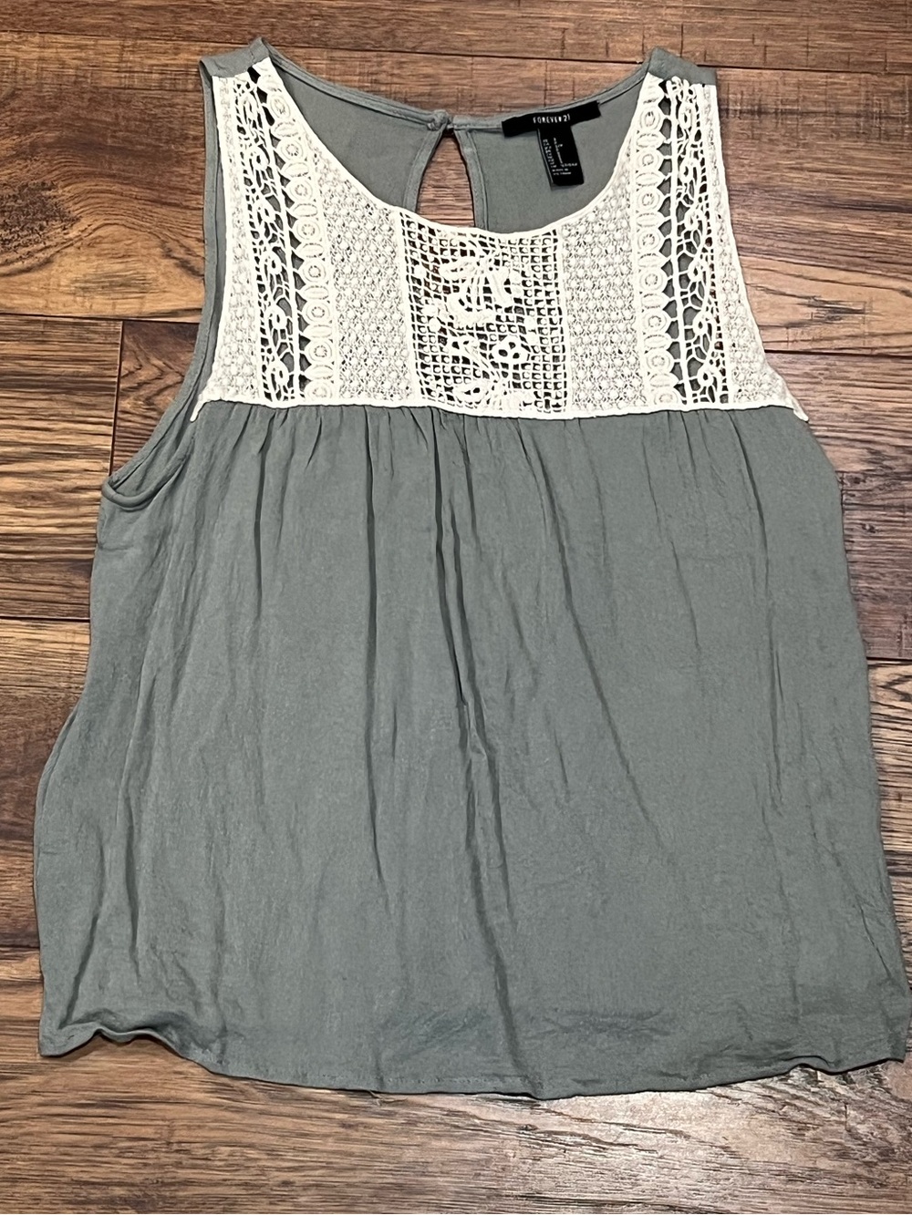 Forever 21 Sage Green Tank Top Size Small